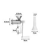 kézi húsdaráló kolbásztöltő fejjel alumínium hajtókaros daráló