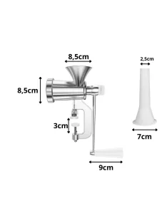 kézi húsdaráló kolbásztöltő fejjel alumínium hajtókaros daráló