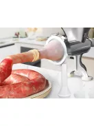 kézi húsdaráló kolbásztöltő fejjel alumínium hajtókaros daráló