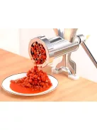 kézi húsdaráló kolbásztöltő fejjel alumínium hajtókaros daráló