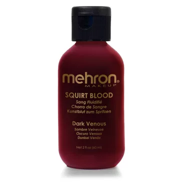 Mehron Squirt Blood Dark Venous – professzionális víz alapú SFX vér (60 ml)