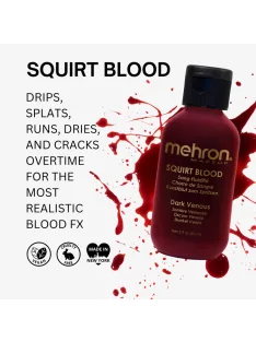 Mehron Squirt Blood Dark Venous – professzionális víz alapú SFX vér (60 ml)