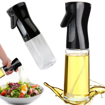 Olajszóró és ecet adagoló 200 ml, finom permet, üveg és műanyag kivitel