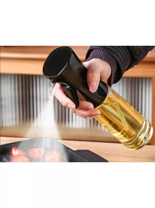 Olajszóró és ecet adagoló 200 ml, finom permet, üveg és műanyag kivitel