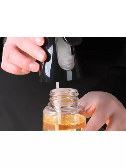 Olajszóró és ecet adagoló 200 ml, finom permet, üveg és műanyag kivitel