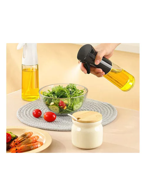 Olajszóró és ecet adagoló 200 ml, finom permet, üveg és műanyag kivitel