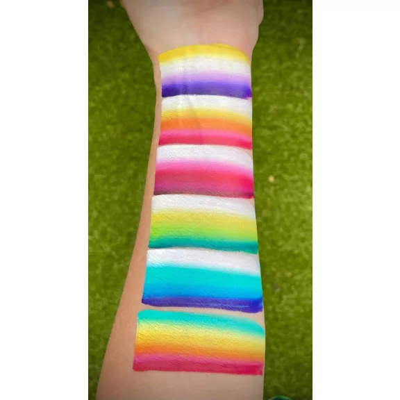 Leanne's Rainbow Virág Paletta 6 mini split cake-kel, virágmintás arcfestéshez