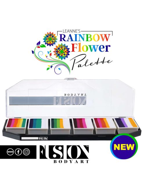 Fusion csíkos arcfesték paletta – Leanne's Rainbow Flower