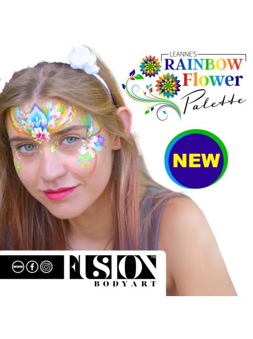 Fusion csíkos arcfesték paletta – Leanne's Rainbow Flower