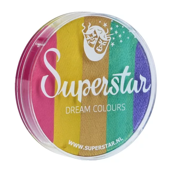 Superstar Dream Colours UNICORN csíkos arcfesték 45 grammos tégelyben