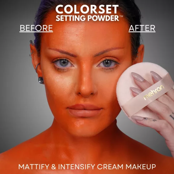 Mehron Colorset 24 grammos áttetsző fixáló púder krémes sminkekhez