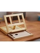 Asztali festőállvány, íróasztali rajztábla, fiókos fa bőrönd, dőlésszög állítható, hordozható művész állvány, akvarell, olajfestés, hobbi festőállvány