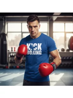 Kick Boxing kereknyakú pamut póló kick box mintával uniszex