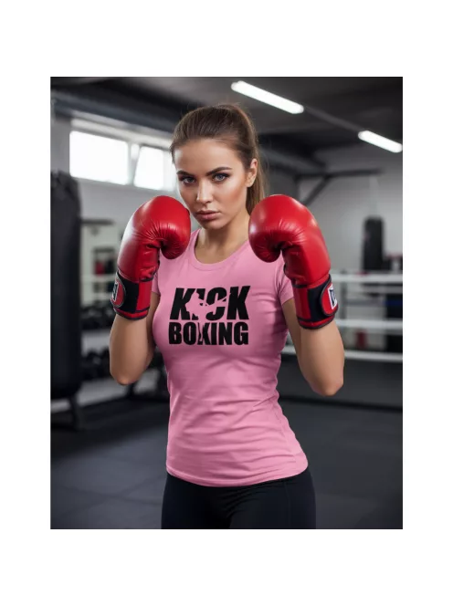 Kick Boxing kereknyakú pamut póló kick box mintával uniszex