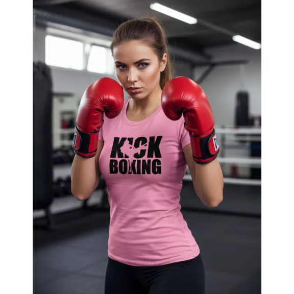 Kick Boxing kereknyakú pamut póló kick box mintával uniszex