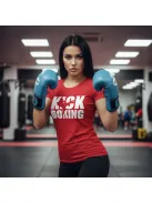 Kick Boxing kereknyakú pamut póló kick box mintával uniszex