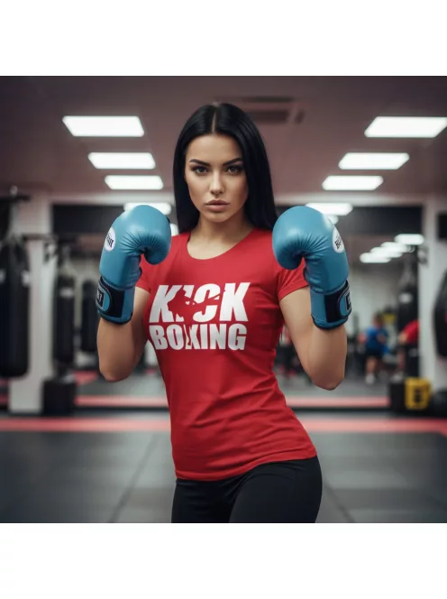 Kick Boxing kereknyakú pamut póló kick box mintával uniszex