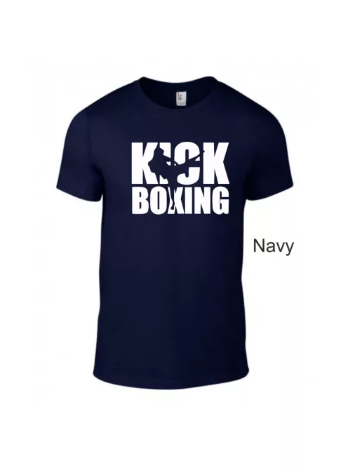 Kick Boxing kereknyakú pamut póló kick box mintával uniszex