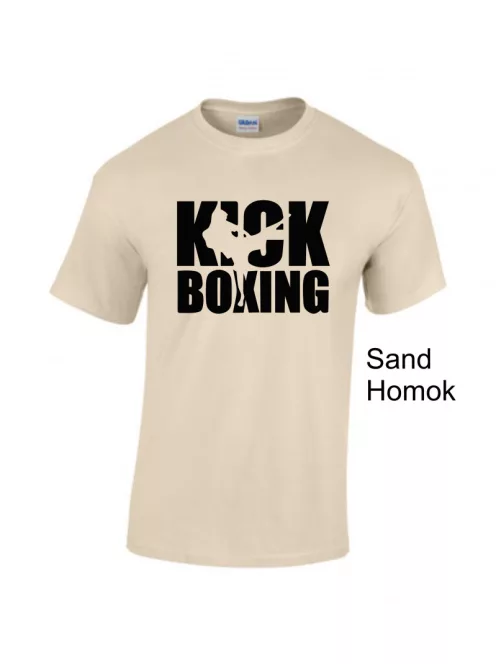 Kick Boxing kereknyakú pamut póló kick box mintával uniszex