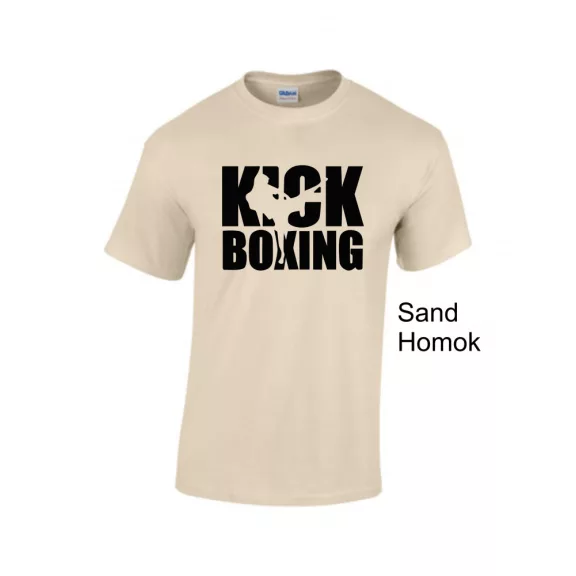 Kick Boxing kereknyakú pamut póló kick box mintával uniszex