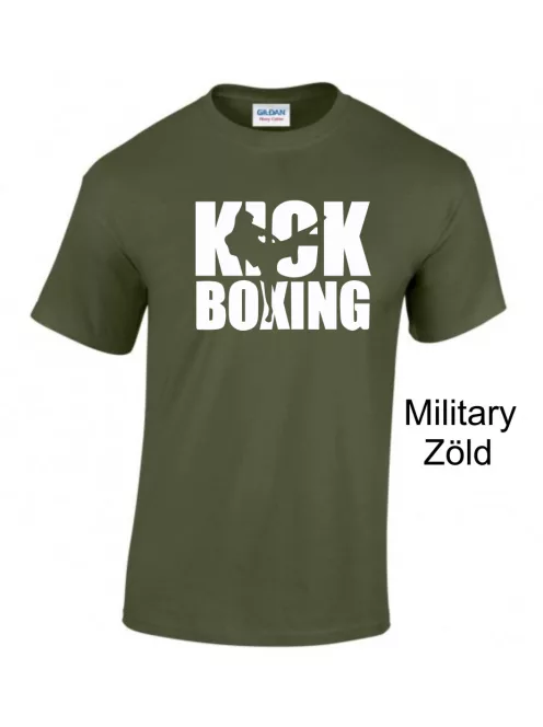 Kick Boxing kereknyakú pamut póló kick box mintával uniszex