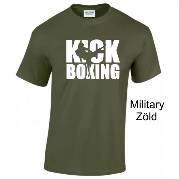 Kick Boxing kereknyakú pamut póló kick box mintával uniszex