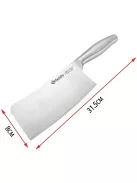 Professzionális rozsdamentes konyhai bárd 31,5 cm hosszúságban, 8 cm széles pengével