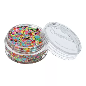 Színkavalkád hatású Superstar chunky glitter krém vidám sokszínű csillogással