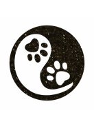 Glitter tattoo stencil - Yin Yang dog