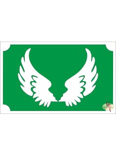 Csillámtetoválás sablon 8x5 cm - Angyal szárny 137