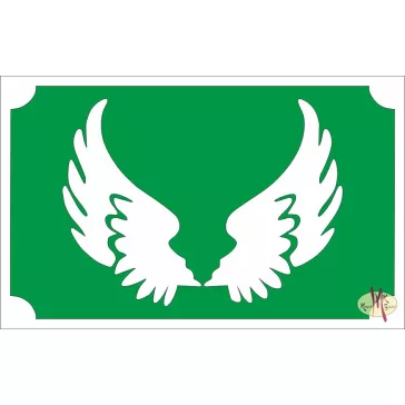 Csillámtetoválás sablon 8x5 cm - Angyal szárny 137