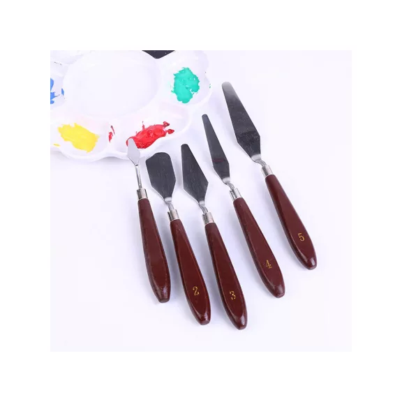 01759 termékkódú 5 db-os festőspatula szett festék eloszlatásához