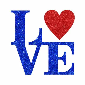 Csillámtetoválás sablon 5x5 cm - Love 474