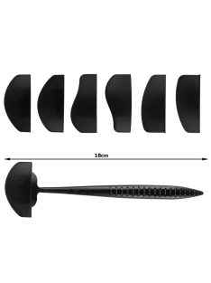 Szilikon szemhéj smink sablon készlet, fekete színű, 3 különböző sablonnal és fogantyúval, szemhéjtushoz, árnyaláshoz