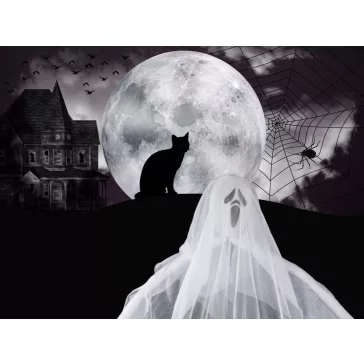 Szellem, Sikoly Halloween dekoráció 65cm