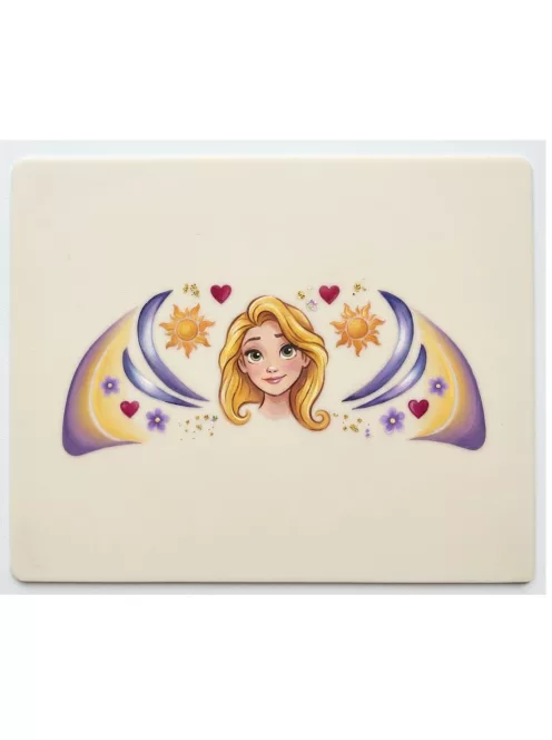 Aranyhaj Rapunzel arcfestő sablon stencil arc és testfestéshez