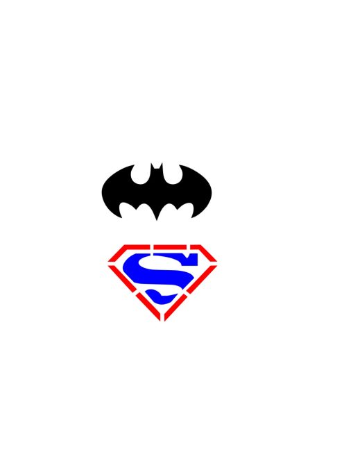 Festősablon - Batman, Superman