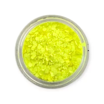 KiviArt Mixed Chunky UV Csillám Yellow GSL146 - Világító Sárga Nagyszemcsés Glitter