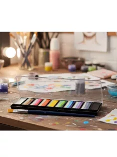 Diamond FX Flóra és Fauna csíkos arcfesték paletta 10x10g, professzionális "one stroke" festék természetes, virágos és állati árnyalatokkal, bőrbarát