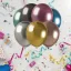 Balonevi metál gömb lufi vegyes króm színekben 25 cm