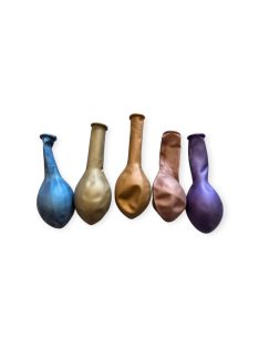 Balonevi metál gömb lufi vegyes króm színekben 25 cm