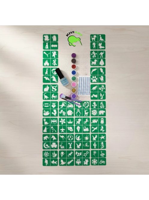 Csillámtetoválás készlet – Színes és tartós bőrbarát csillámtetoválás