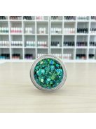 KiviArt Mermaid Mixed Chunky Csillám CM17 - Sellő Kék Glitter Sminkhez