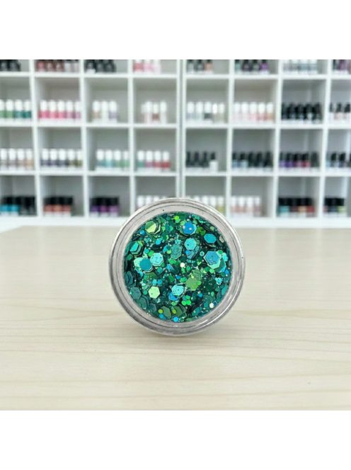 KiviArt Mermaid Mixed Chunky Csillám CM17 - Sellő Kék Glitter Sminkhez