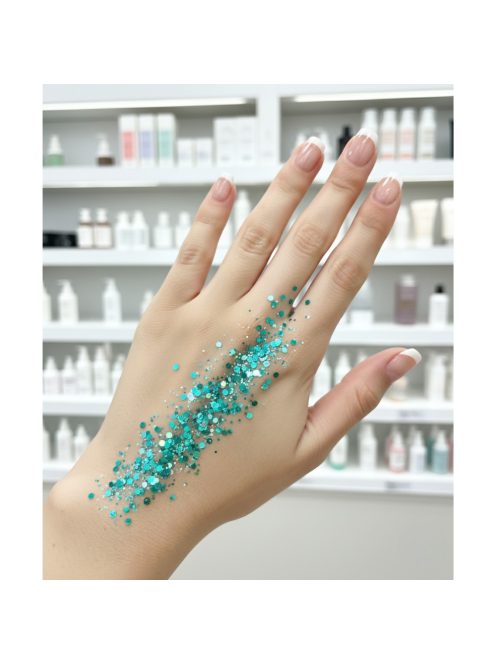 KiviArt Mermaid Mixed Chunky Csillám CM17 - Sellő Kék Glitter Sminkhez