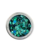 KiviArt Mermaid Mixed Chunky Csillám CM17 - Sellő Kék Glitter Sminkhez