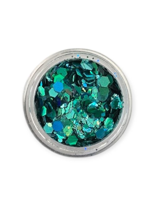 KiviArt Mermaid Mixed Chunky Csillám CM17 - Sellő Kék Glitter Sminkhez