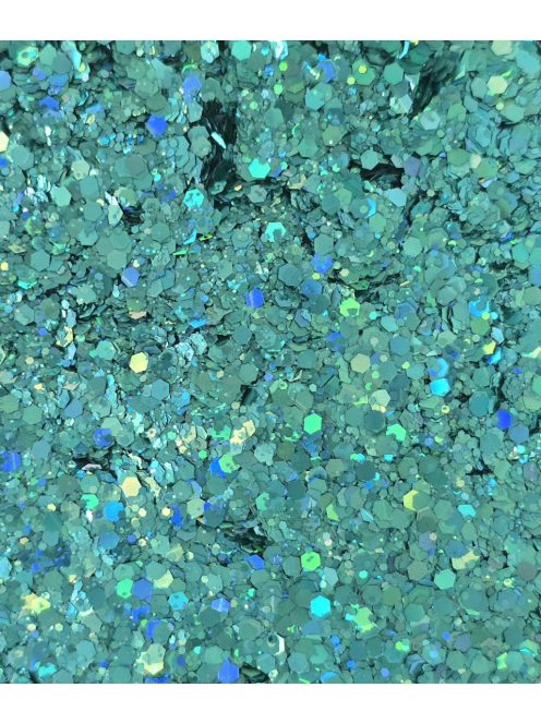 KiviArt Mermaid Mixed Chunky Csillám CM17 - Sellő Kék Glitter Sminkhez
