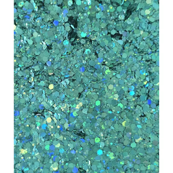 KiviArt Mermaid Mixed Chunky Csillám CM17 - Sellő Kék Glitter Sminkhez