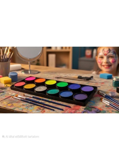 Diamond FX UV neon és metál arcfesték paletta 12 színnel